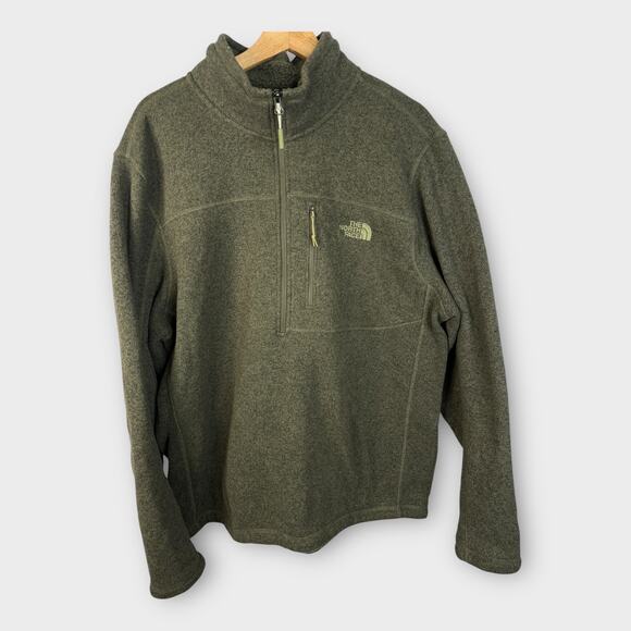 The North Face Mens size XL Leo Gordon Lyon 1/4 Zip Fleece Pullover Brown - Picture 1 of 10
